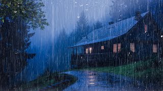 Gentle Night RAIN - Rain Sounds For Sleeping - Thunderstorm Sounds, Study, ASMR, Meditation, Relax