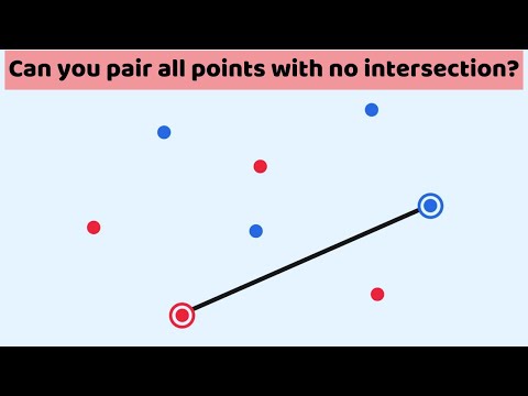 Can you always pair an equal number of red and blue points with no intersection?