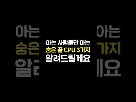 2024년 숨은 꿀 CPU 3가지 추천해드리겠습니다 !