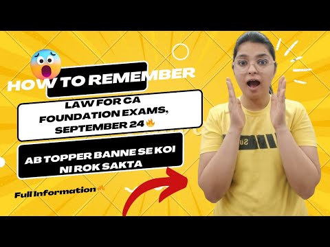 How to score good marks in CA Foundation Exams, September2024💯, ||VIDYAISTIC COMMERCE||