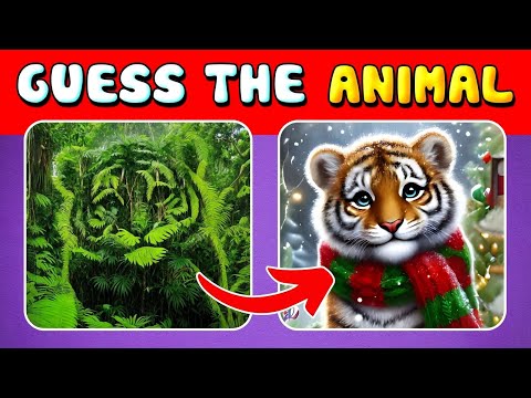 Guess the Hidden Animal by ILLUSION 🦁🐒🐘 | Find the ODD One Out |   Animal Quiz