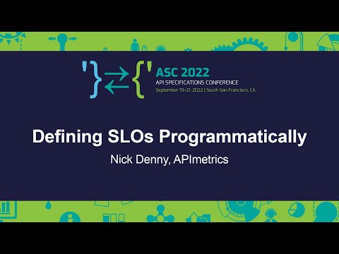 Defining SLOs Programmatically - Nick Denny, APImetrics