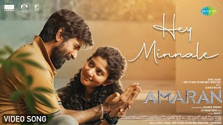 Hey Minnale - Video Song | Amaran | Sivakarthikeyan, Sai Pallavi | GV Prakash | Rajkumar Periasamy