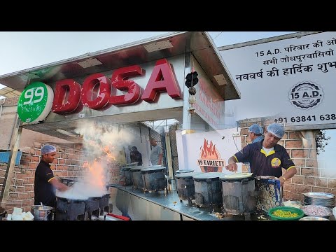 99 DOSA VARIETY | JINI DOSA | FIRE DOSA | PIZZA DOSA 🤯 JODHPUR STREET FOOD VLOG