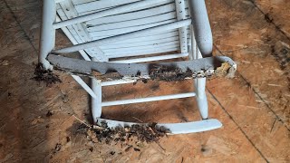 old rocking chair rockers replacement time-lapse