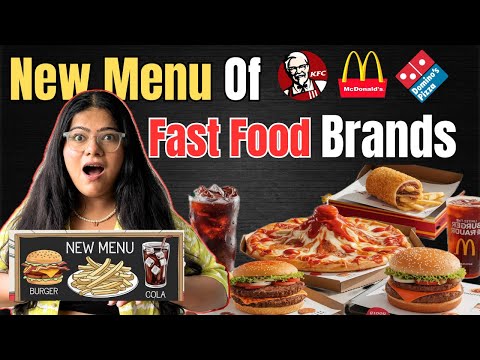 Eating Only New Items From Major Fast Food Brands | Dominos Volcano Pizza, Haldiram Momos & More