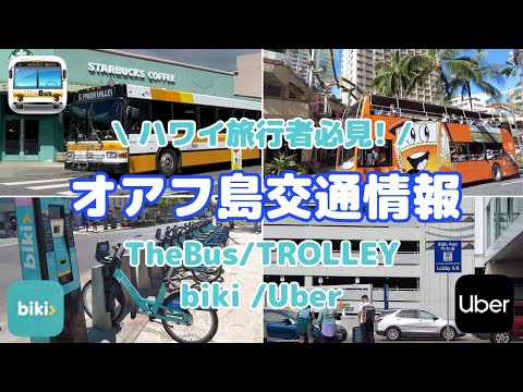 【ハワイ/交通情報】保存版！『TROLLEY』『TheBus』『biki』『Uber』の利用方をハワイの絶景と共に解説！