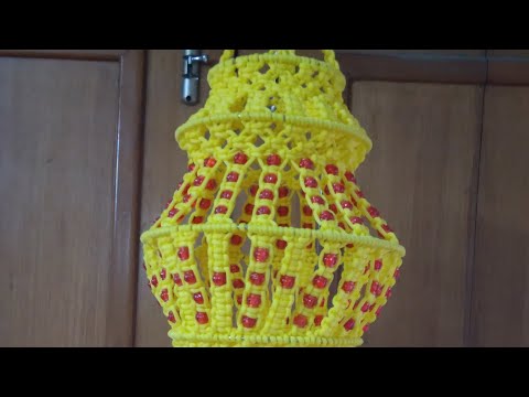 Diwali Special Macrame Aakash Kandil/ Jhumar/ Diya |#macrametutorial #Crochetandmacramegallery