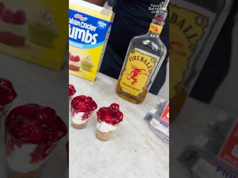 Fireball Cheesecake Shots #cherry #fireball