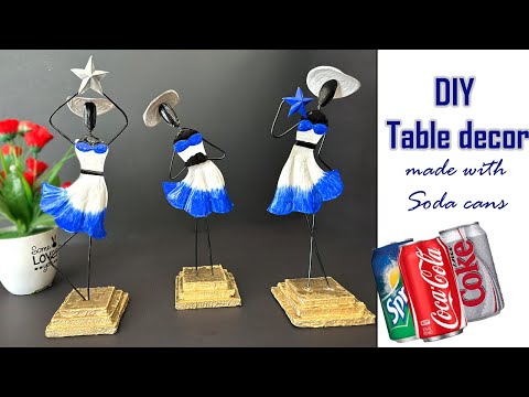 DIY How to make Easy Table decor using Soda can l l Best out of waste