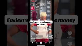 Easiest way to make money on tiktok #howtomakemoneyonline #makemoneyontiktok #easywaytomakemoney