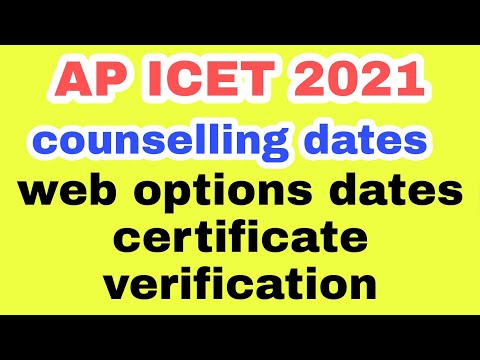 ap icet   counselling dates 2021 |  certificate verification and web option process dates