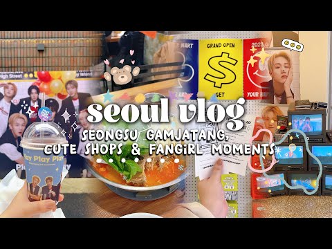 🇰🇷 [中字 ENG] 首爾 seoul vlog ✂️ gamjatang, aesthetic stationery shop, fangirl moments #p1harmony #피원하모니