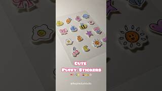 Puffy 🎀🌸🩷 Stickers 🪄✨🍃; #diy #sticker #stickermaking #handmadestickers #diysticker #shorts #explore