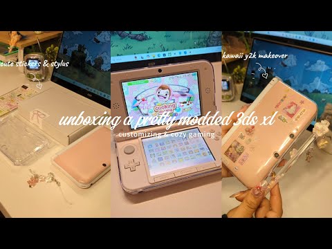 🍡 my pretty modded 3ds xl | customizing & cozy kawaii gaming ft. redproclub