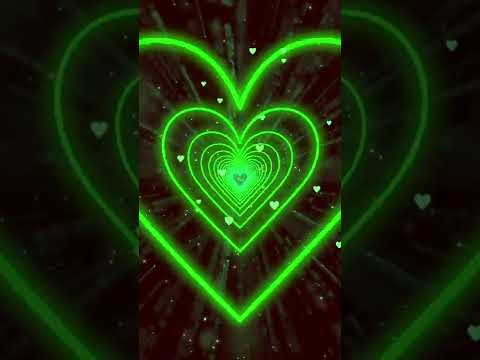 Heart Background 💚Green Heart Tunnel | Animated Background | Wallpaper Heart | Neon Heart Tunne