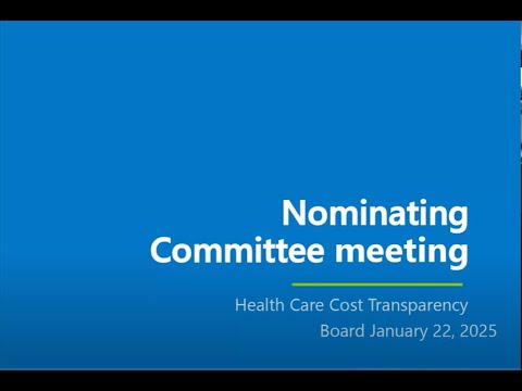 January 22, 2025: Nominating Committee