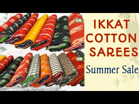 Ikkat cotton sarees | Summer special cotton sarees | #ikkatsarees #cottonsarees | Shilpa Weaves