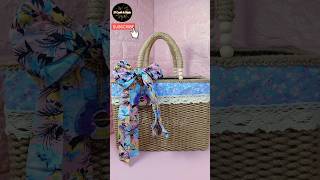 Handmade basket | DIY basket with jute rope #shorts #handmadebasket