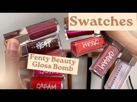 Fenty Beauty Gloss Bomb Swatches Collection - Gloss Bomb - Fenty Gloss Bomb Cream - Gloss Bomb Heat