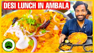 Desi Lunch with Ambala Street Food | Kadhi Chawal, Prakash Coffee & Amritsari Kulche | Veggie Paaji