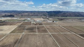 2024.04.13　由仁町川端の田園風景空撮