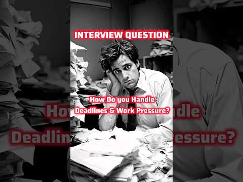 How Do You Handle Deadlines & Work Pressure 😳 #interviewquestionsandanswers #interviewpractice