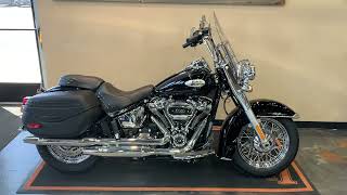 2024 Harley-Davidson Softail Heritage Classic 114 in Vivid Black with Chrome Trim-FLHCS