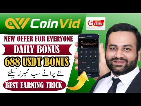 🔴 Coinvid Earning App Daily Bonus || 688 USDT Bonus Offer || Play Games & Earn Money Online