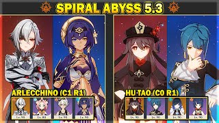 C1 Arlecchino Vaporize & C0 Hu Tao Vaporize | Spiral Abyss 5.3 Floor 12 | Genshin Impact