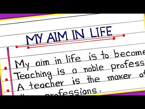 5 lines essay on My aim in life to become a teacher || My ambition in life essay