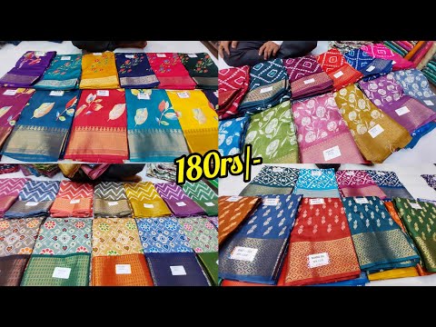 chickpet wholesale fancy saree's pick any@180rs festival special offer|single saree courier availabl