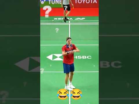 Viktor Axelsen's hilarious action😂😂#badminton #worldtour #bwfworldtour #sports #shorts