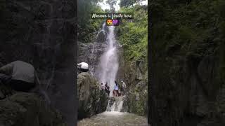 Monsoons and waterfall 😍💜  #monsoon #rainyday #rain #monsoon2023 #monsoonnews #waterfall #travel