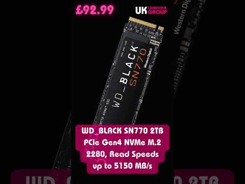 WD_BLACK SN770 2TB PCIe Gen4 NVMe M.2 2280, Read Speeds up to 5150 MB/s was £257.96 now £92.99 👇🔥🔥