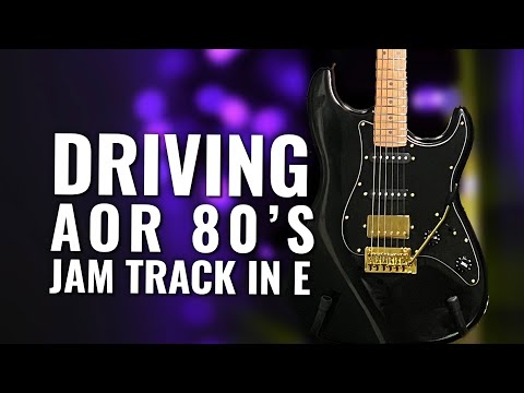 Driving Retro 80's AOR Style Guitar Backing Track In E Major