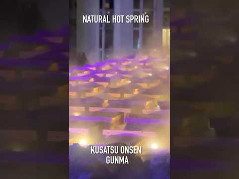 HOT & STEAMY natural hot springs of Kusatsu, Gunma Japan. 🇯🇵 #japantravel #viralshorts #viralvideo