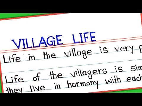 Village life 10 lines essay in english || Essay on village life