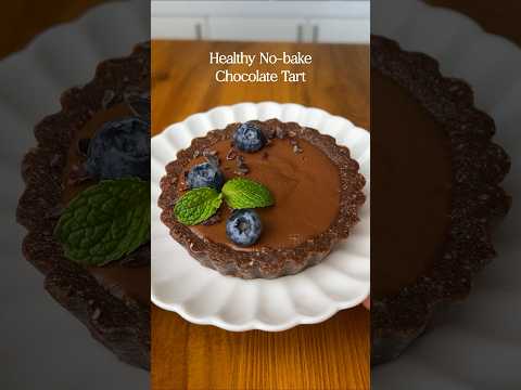 Healthy No-bake Chocolate Tart 🫐♥️