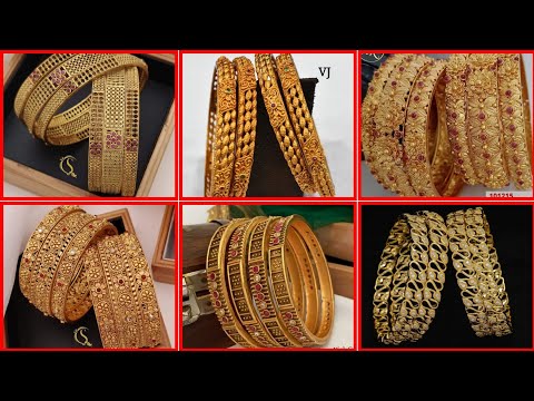 Timeless Beauty: 6-Piece Gold Bangle Sets Divine Gold Bangle Sets: For the Indian Bride