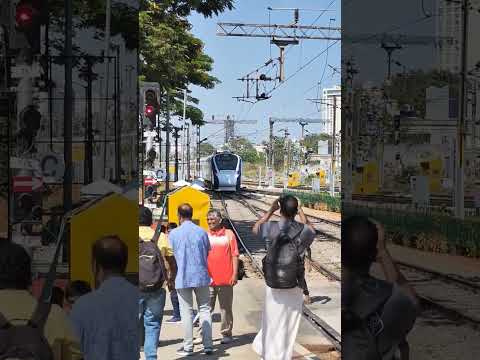 It feels like the train is in reverse gear | Vandhe Bharat leaving from Bangalore towards Chennai