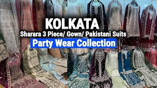 Party Wear Sharara 3 piece/ Gown & Unstitched salwar suit from New Moulana Stores Kolkata Barabazar