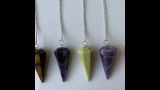 Crystal Pendulum Pointed Dowsing Healing Pendant.