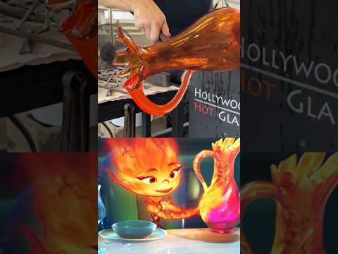 Ember recreates Vase from broken glass pieces 🏺🔥💦#disney #elementals #pixar #shorts