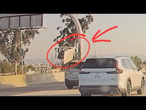 Table Flies Off Car on Highway