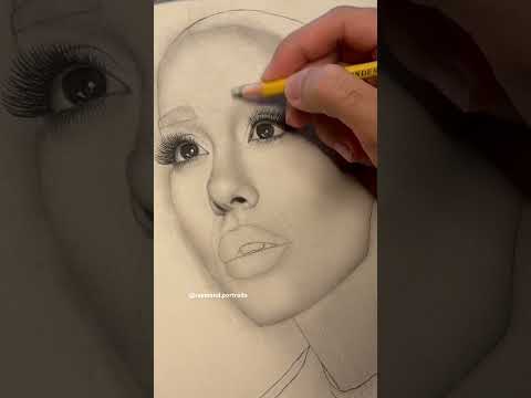 DRAWING ARIANA pt3(tiktok: raymond.portraits) #art #artistdrawing #shortsvideo #artist #arianagrande