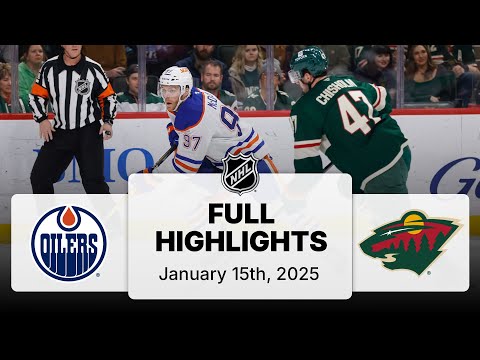 NHL Highlights | Oilers vs. Wild | January 15, 2025