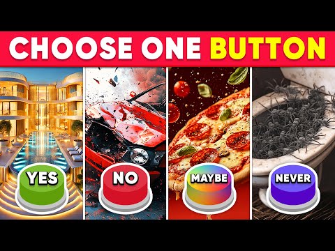 🤯 Choose One Button! YES or NO or MAYBE or NEVER Edition 🟢🔴🟡🟣 Daily Quiz