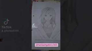 @Haniaartgallery-360 #girlpencilsketch #art #drawing ❤️😍