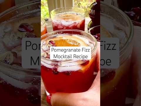 Pomegranate Fizz Mocktail | Mocktail Recipes #mocktail #drinks #recipe #shorts